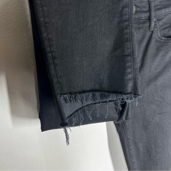 Mother Sz 27 The Insider Crop Step Fray  Jeans in Not Guilty Black - Picture 7 of 14